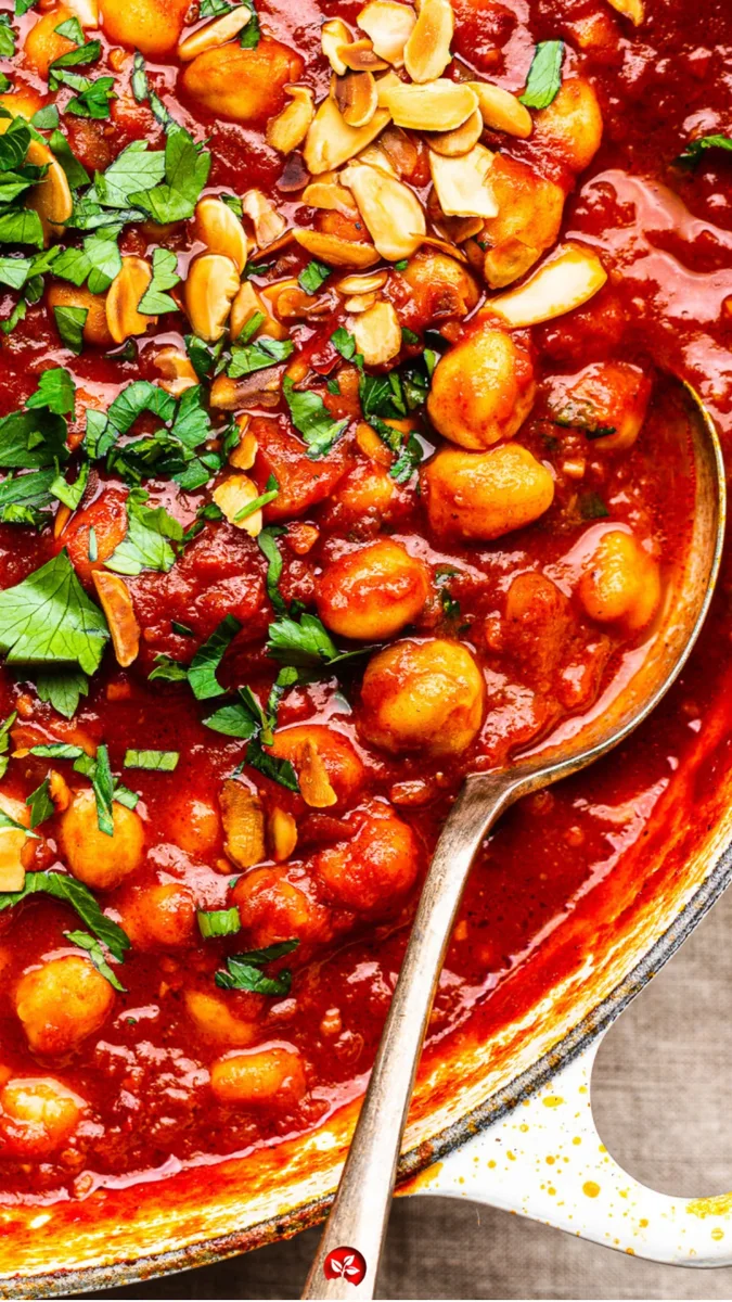 A warming harissa chickpea stew