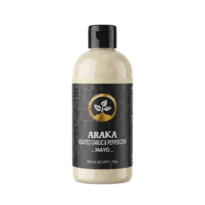 Araka Roasted Garlic & Peppercorn Mayo 315g bottle