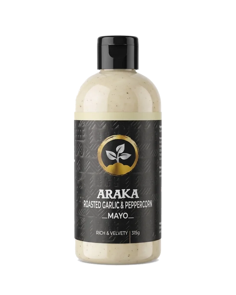 Araka Roasted Garlic & Peppercorn Mayo 315g bottle