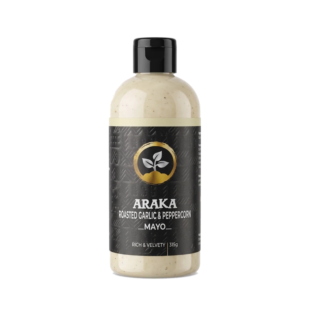 Araka Roasted Garlic & Peppercorn Mayo 315g bottle